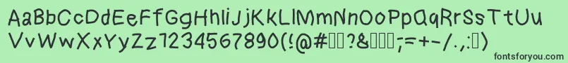 フォントEpl – 緑の背景に黒い文字