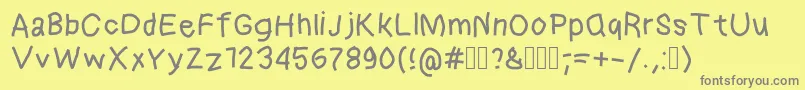 フォントEpl – 黄色の背景に灰色の文字