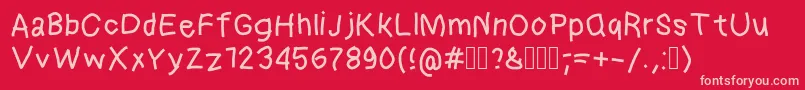 Epl Font – Pink Fonts on Red Background