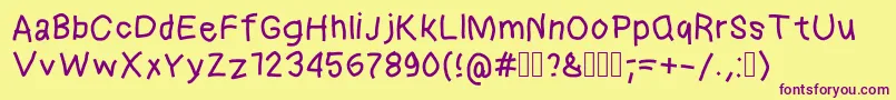 Epl Font – Purple Fonts on Yellow Background
