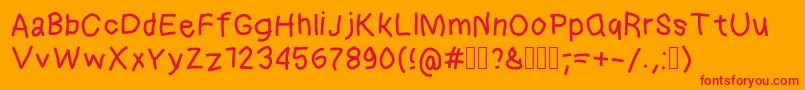 Epl Font – Red Fonts on Orange Background