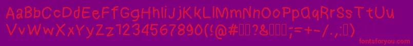 Epl Font – Red Fonts on Purple Background