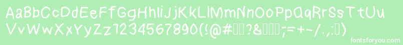 Epl Font – White Fonts on Green Background