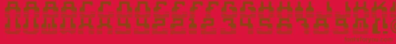 C2cFaded-Schriftart – Braune Schriften auf rotem Hintergrund
