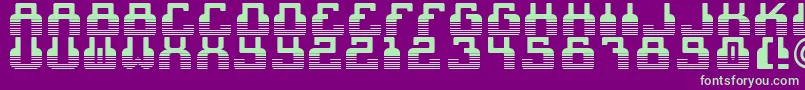 Шрифт C2cFaded – зелёные шрифты на фиолетовом фоне