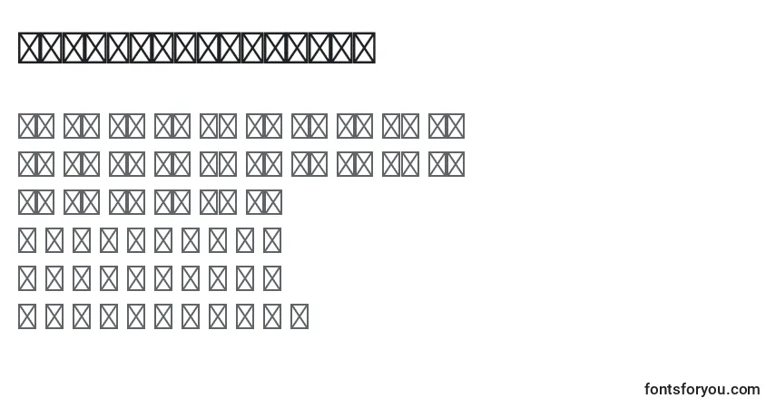 Czcionka Bundesbahnpistd3 – alfabet, cyfry, specjalne znaki