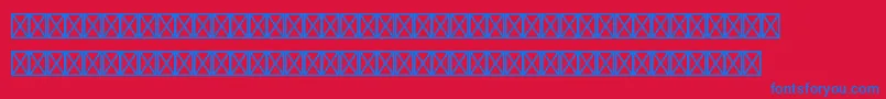 フォントBundesbahnpistd3 – 赤い背景に青い文字