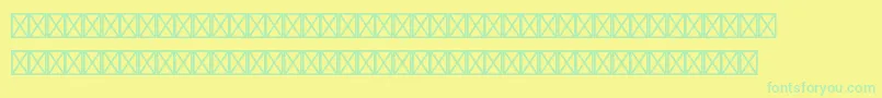 Bundesbahnpistd3 Font – Green Fonts on Yellow Background