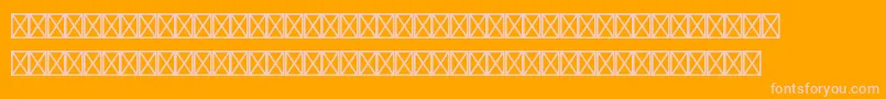 フォントBundesbahnpistd3 – オレンジの背景にピンクのフォント