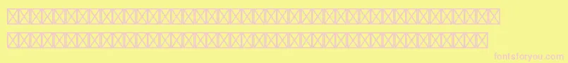 Fonte Bundesbahnpistd3 – fontes rosa em um fundo amarelo