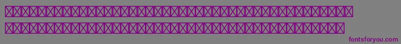 フォントBundesbahnpistd3 – 紫色のフォント、灰色の背景