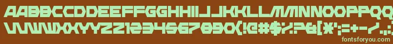 Diagon-fontti – vihreät fontit ruskealla taustalla