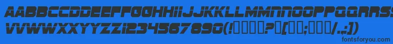 SfSportsNight-Schriftart – Schwarze Schriften auf blauem Hintergrund