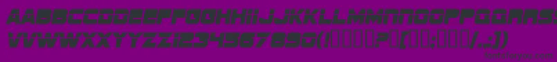 Шрифт SfSportsNight – чёрные шрифты на фиолетовом фоне