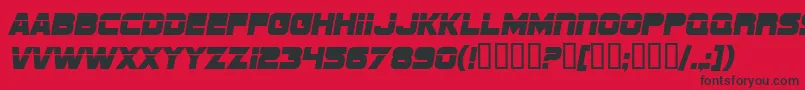 SfSportsNight-Schriftart – Schwarze Schriften auf rotem Hintergrund