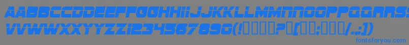 Шрифт SfSportsNight – синие шрифты на сером фоне