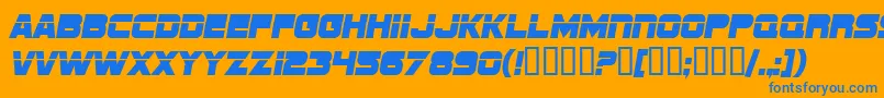 Шрифт SfSportsNight – синие шрифты на оранжевом фоне