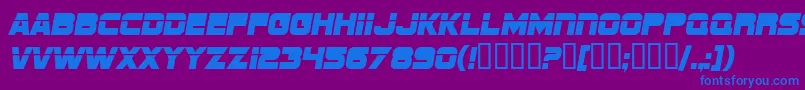 フォントSfSportsNight – 紫色の背景に青い文字
