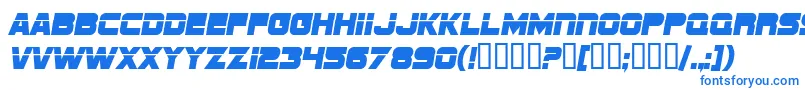 SfSportsNight-Schriftart – Blaue Schriften auf weißem Hintergrund