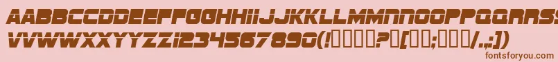 SfSportsNight-fontti – ruskeat fontit vaaleanpunaisella taustalla
