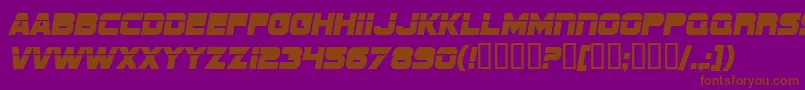 SfSportsNight-fontti – ruskeat fontit violetilla taustalla