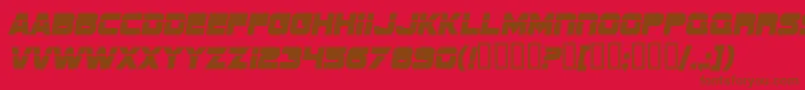 Czcionka SfSportsNight – brązowe czcionki na czerwonym tle