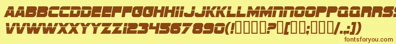 Шрифт SfSportsNight – коричневые шрифты на жёлтом фоне