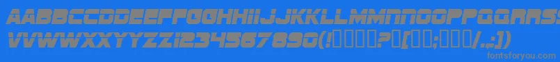 SfSportsNight-fontti – harmaat kirjasimet sinisellä taustalla
