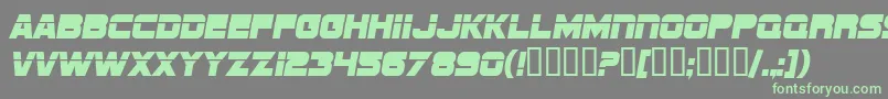 Шрифт SfSportsNight – зелёные шрифты на сером фоне