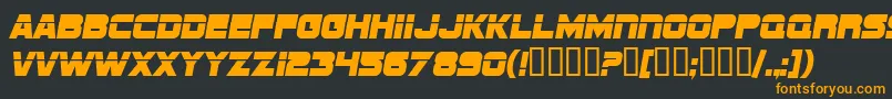 フォントSfSportsNight – 黒い背景にオレンジの文字