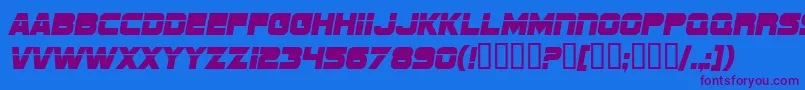 Шрифт SfSportsNight – фиолетовые шрифты на синем фоне