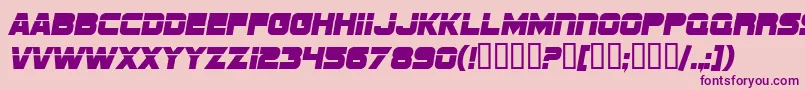 Czcionka SfSportsNight – fioletowe czcionki na różowym tle