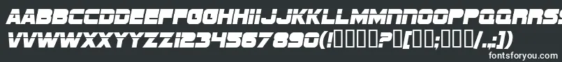 SfSportsNight-fontti – valkoiset fontit mustalla taustalla