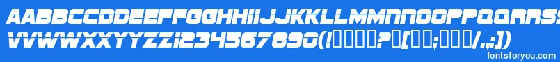 Шрифт SfSportsNight – белые шрифты на синем фоне
