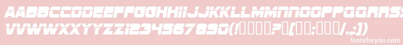 SfSportsNight-fontti – valkoiset fontit vaaleanpunaisella taustalla