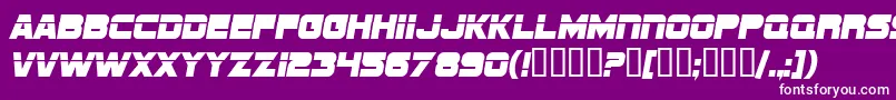 SfSportsNight-fontti – valkoiset fontit violetilla taustalla
