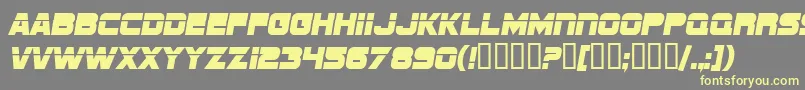 SfSportsNight-fontti – keltaiset fontit harmaalla taustalla