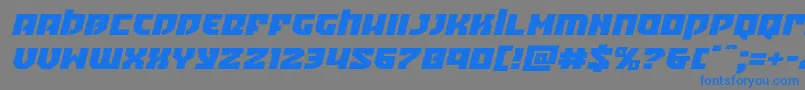 Crazyivanexpandital Font – Blue Fonts on Gray Background