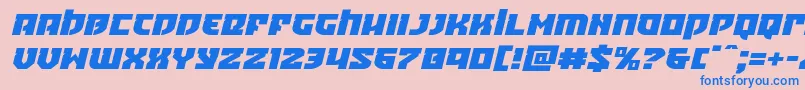 Crazyivanexpandital Font – Blue Fonts on Pink Background