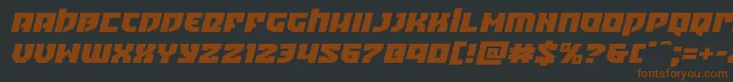 Crazyivanexpandital Font – Brown Fonts on Black Background