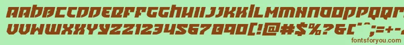 Crazyivanexpandital Font – Brown Fonts on Green Background