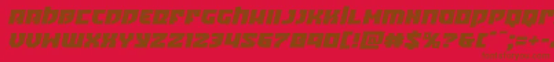 Crazyivanexpandital Font – Brown Fonts on Red Background