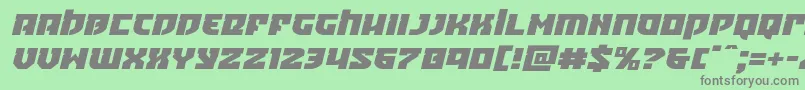 Crazyivanexpandital Font – Gray Fonts on Green Background