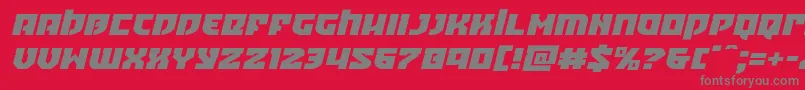 Crazyivanexpandital Font – Gray Fonts on Red Background