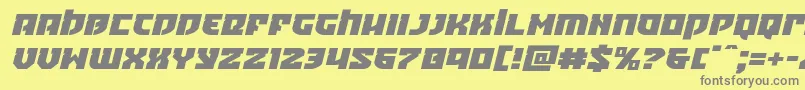 Crazyivanexpandital Font – Gray Fonts on Yellow Background