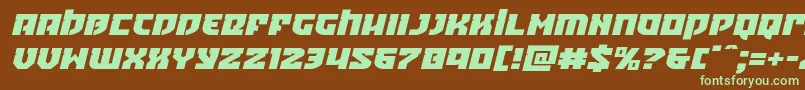 Crazyivanexpandital Font – Green Fonts on Brown Background