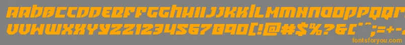 Crazyivanexpandital Font – Orange Fonts on Gray Background