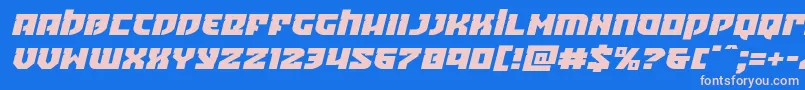 Crazyivanexpandital Font – Pink Fonts on Blue Background