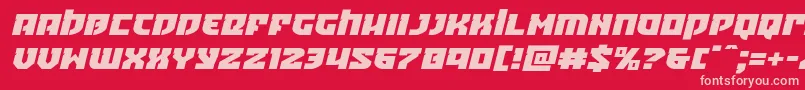 フォントCrazyivanexpandital – 赤い背景にピンクのフォント