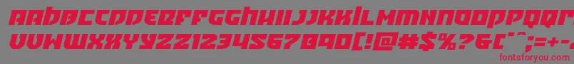 Crazyivanexpandital Font – Red Fonts on Gray Background